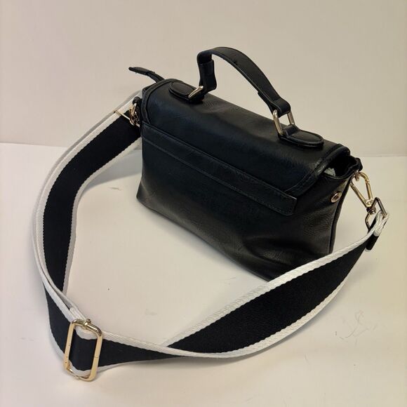 Ah Dorned Mini Crossbody Messenger Bag with Adjustable Striped Guitar Strap - Picture 2 of 11